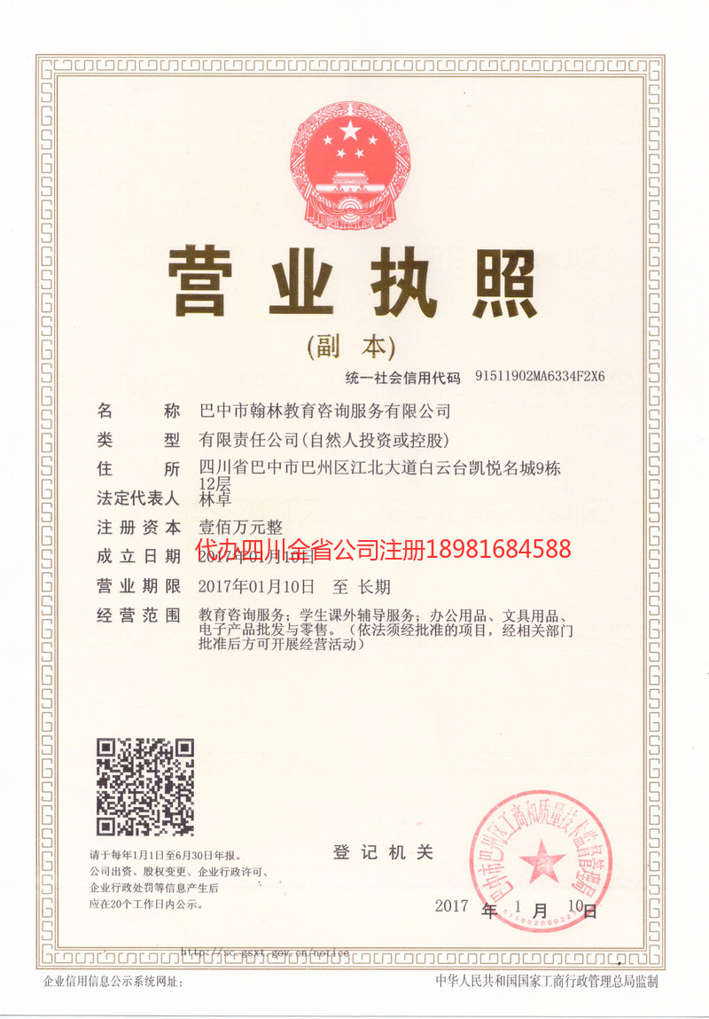 项城项城翰林教育咨询服务有限公司