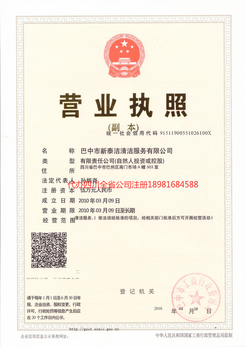 项城项城新泰洁清洁服务有限公司